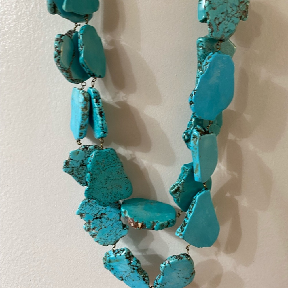 Statement Double-layered Turquoise Necklace